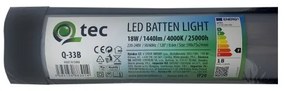 Lampada LED sottopensile QTEC LED/18W/230V 60 cm nero