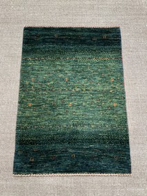 Loribaft Tappeto 90x60 Verde (Iran) Annodato A Mano