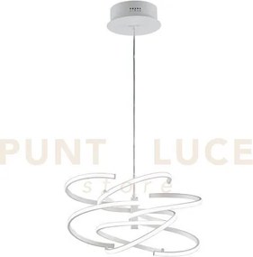 Sospensione in metallo verniciato bianco nest led 80w cct 3000k 400...