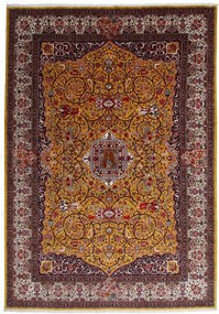 Tabriz Tappeto 500x350 Beige (Iran) Annodato A Mano