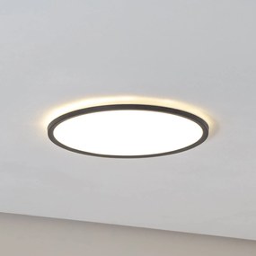 Pannello LED Aqua, Ø 40 cm, nero, metallo/plastica, CCT dimmerabile Aqua TK Lighting,, Nero, Bagno, Metallo, Moderno, Pannello LED