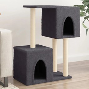 Albero per gatti con tiragraffi in sisal grigio scuro 86 cm