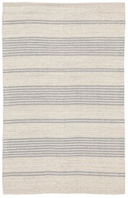 Tappeto Bay stripe geometrico in cotone grigio chiaro, L 200 x L 140 cm