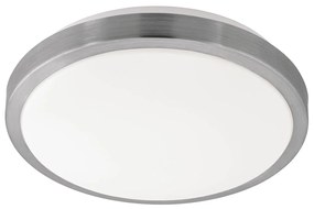 Plafoniera Classico Competa 1 Acciaio Bianco Luce Led Integrato 18W