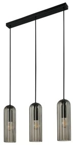 Nordlux - Lampadario a sospensione su cavo MIELLA 3xE27/25W/230V nero/fumé