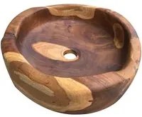 Lavandino da appoggio 'Bantul Basin' 40x10h cm by Cipi - radice di Teak