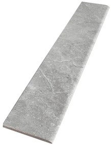 Piastrella battiscopa Burlington in gres porcellanato grigio lucido L 60 x H 7.5 cm x Sp 8 mm confezione da 12 ml