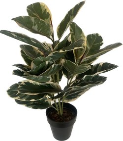 Pianta artificiale senza vaso Ficus in vaso colore verde H 125 x Ø 17 cm