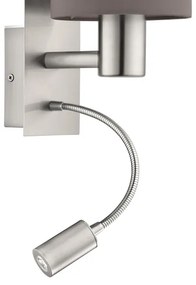 Eglo 96481 - Lampada LED flessibile PASTERI 1xE27/40W+LED/3,8W grigio