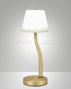 Ibla lampada da tavolo ottone satinato a led 3000k - 9w - 750 lm di...