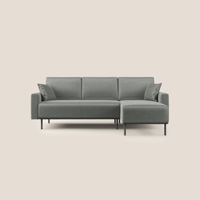 Arthur divano moderno angolare in velluto morbido impermeabile T01 grigio_chiaro Destro