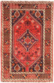 Shiraz Tappeto 150x100 Rosso (Iran) Annodato A Mano
