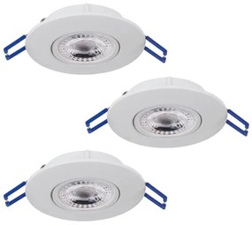 Eglo 75763 - SET 3x Lampada LED da incasso ZUJAR LED/3,4W/230V bianco
