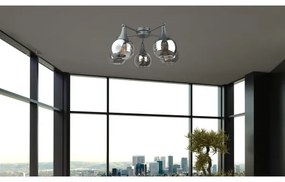 Lampadario a plafone STAR 5xE27/60W/230V nero/fumé nero