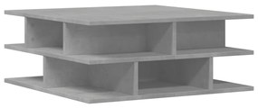 Tavolino da salotto grigio cemento 70x70x29cm legno multistrato