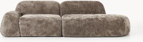 Chaise longue componibile 3 posti in teddy bouclé Wolke