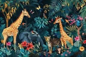 Carta da parati – Animali della giungla