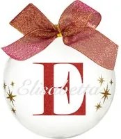 Pallina natale con nome Elisabetta 10cm