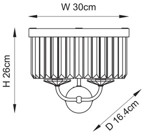 Endon 106450 - Applique CHESTERFIELD 2xE14/6W/230V ottone
