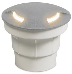Faretto da terra moderno per esterni grigio con LED IP67 - Ceci 2