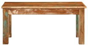 Tavolino da salotto 100x55x45 cm in legno massello di recupero