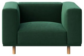 Poltrona relax in velluto verde scuro Kukumo - Ame Yens
