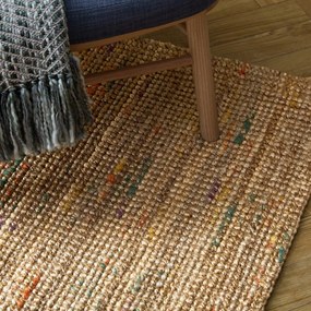 Tappeto di colore naturale in iuta tessuto a mano 160x230 cm Jute Boucle Multi – Flair Rugs