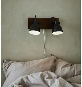 Markslöjd 108213 - Faretto da parete NATIVE 2xE14/18W/230V nero/marrone