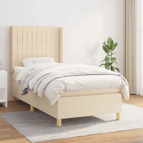 Giroletto A Molle Con Materasso Crema 100x200 Cm İn Tessuto /
