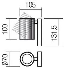 Redo 01-2549 - Faretto da parete orientabile DELPHI 1xGU10/7W/230V nero