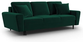 Divano verde allungabile e con contenitore con rivestimento in velluto 235 cm Kyoto – Cosmopolitan Design