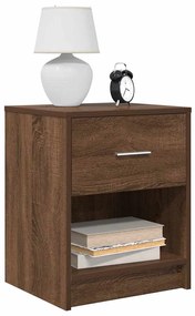 Comodino Con Cassetto Rovere Marrone 40x34x50 Cm /