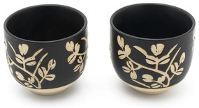 Set da tè in porcellana nera e lega Sichuan - Bredemeijer