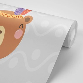 Carta da parati – Orsetto carino con piume