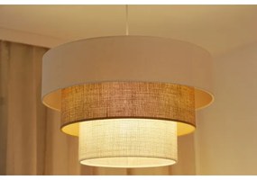 Brilagi - Lampadario a cavo DENVER LUNETA 1xE27/15W/230V Ø45 beige/marrone/crema