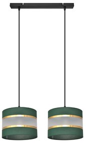 Lampadario a sospensione con filo HELEN 2xE27/15W/230V verde/oro