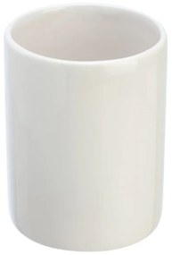 Portaspazzolino in Ceramica Bianco Da Appoggio