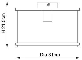Endon 96150 - Plafoniera HOPTON 1xE27/10W/230V cromo lucido