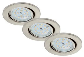 Briloner 7220-032 - PACK 3x Lampada LED da incasso per bagno FIT 1xGU10/5W/230V
