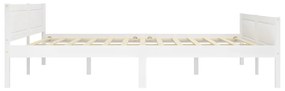 Giroletto bianco in legno massello di pino 180x200 cm