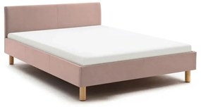 Letto matrimoniale imbottito rosa rete non inclusa 140x200 cm Lena – Meise Möbel