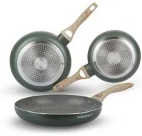 Set 3 padelle 20, 24 e 28 cm verde Cooking Therapy