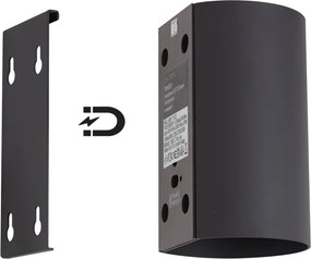 Lampada da parete moderna nera con LED integrato, dimmerabile a 3 fasi e ricaricabile - Sabbir