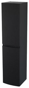 Colonna bagno Vague di Baden Haus 2 ante P38 x L40 x H170 cm nero opaco cannettato