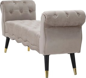 Panchina grigio tortora con rivestimento in velluto Paris – Mauro Ferretti