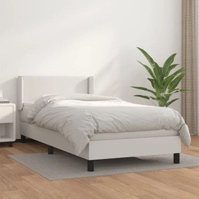 Giroletto A Molle Con Materasso Bianco 90x190 Cm İn Similpelle /
