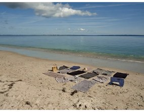 Asciugamano in cotone grigio-marrone 140x70 cm Classic - Zone