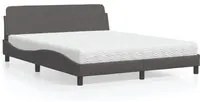 Letto con Materasso Grigio 160x200 cm in Similpelle 3208440