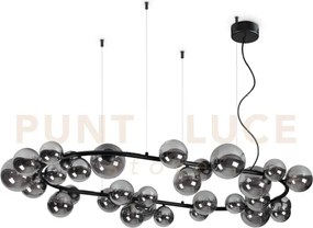 Perlage lampadario a sospensione 30 luci attacco g9 lampadine inclu...
