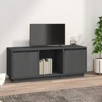 Mobile Porta TV Grigio 110,5x35x44 cm in Legno Massello di Pino cod mxl 19754